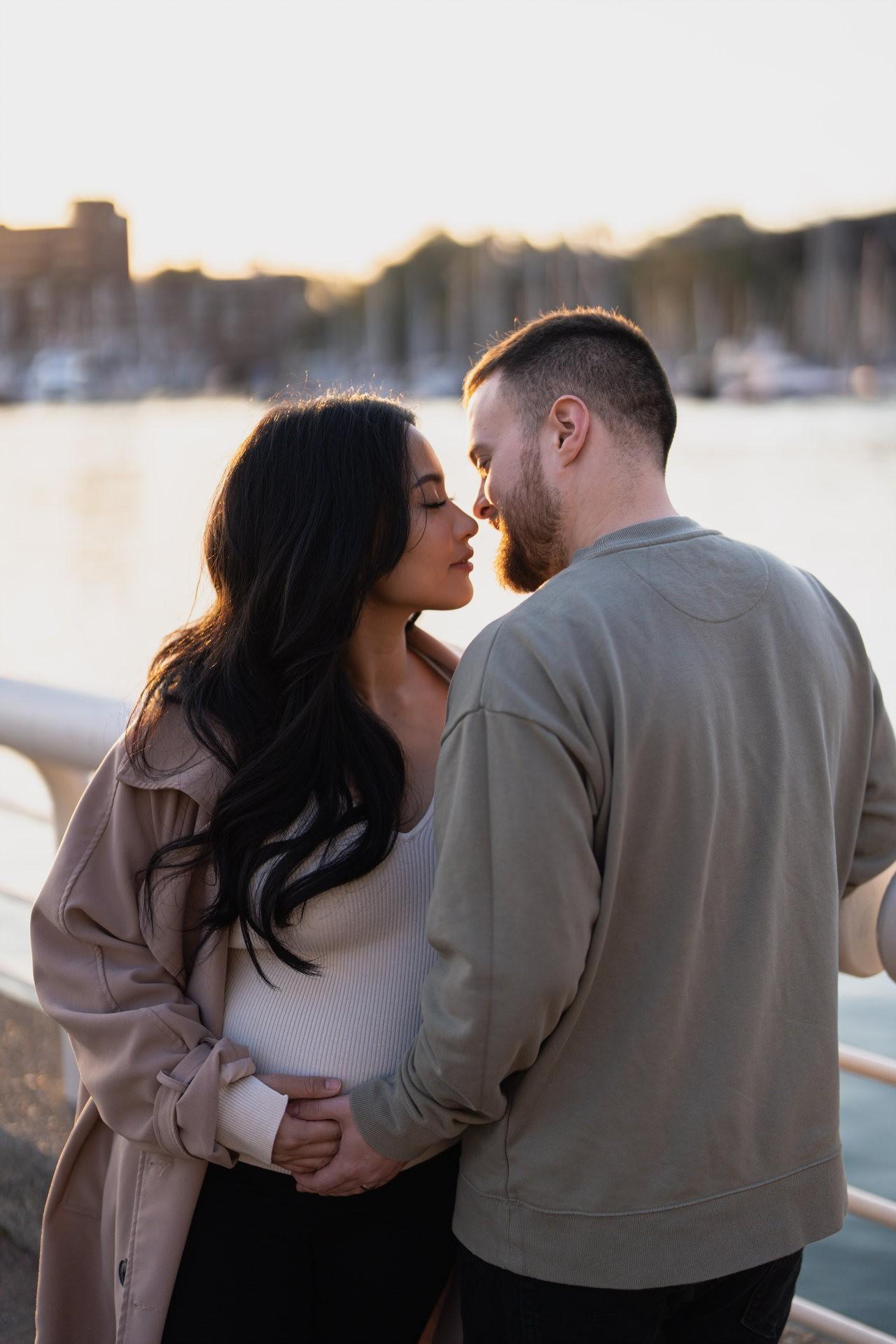 Vancouver Prenatal Photoshoot at Sunset Beach with Jett & Chris