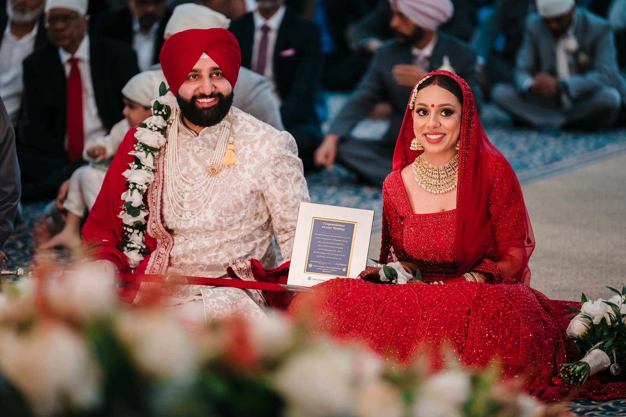 Vancouver Sikh wedding ceremony at Akali Singh Sikh Society with Jesse & Victor